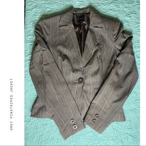 Grey pinstriped jacket